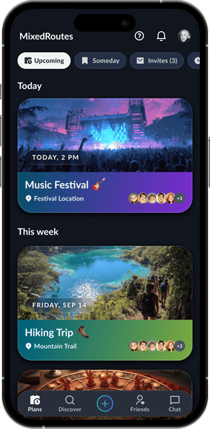 App screen preview: plans